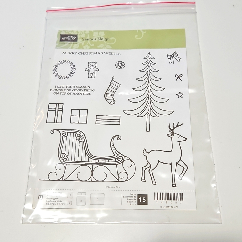 Santa's Sleigh Photopolymer Cling Stamp set